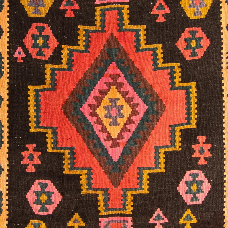 Biegacz Dywan Kelim - Stary - 300 x 150 cm - wielokolorowy