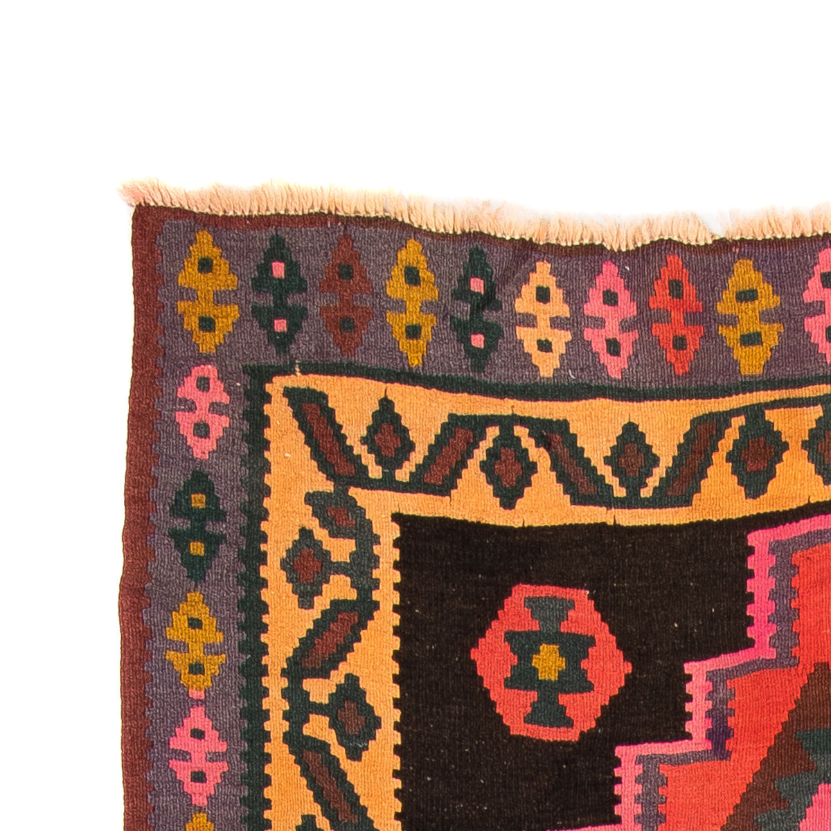 Biegacz Dywan Kelim - Stary - 300 x 150 cm - wielokolorowy