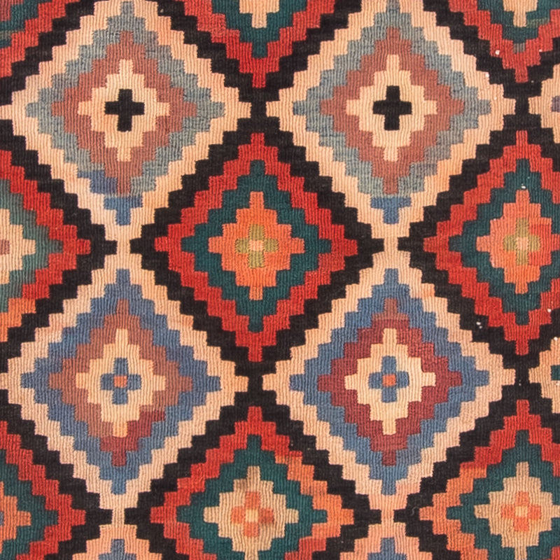 Biegacz Dywan Kelim - Stary - 225 x 112 cm - wielokolorowy