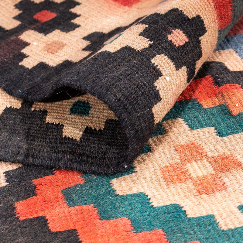 Biegacz Dywan Kelim - Stary - 225 x 112 cm - wielokolorowy