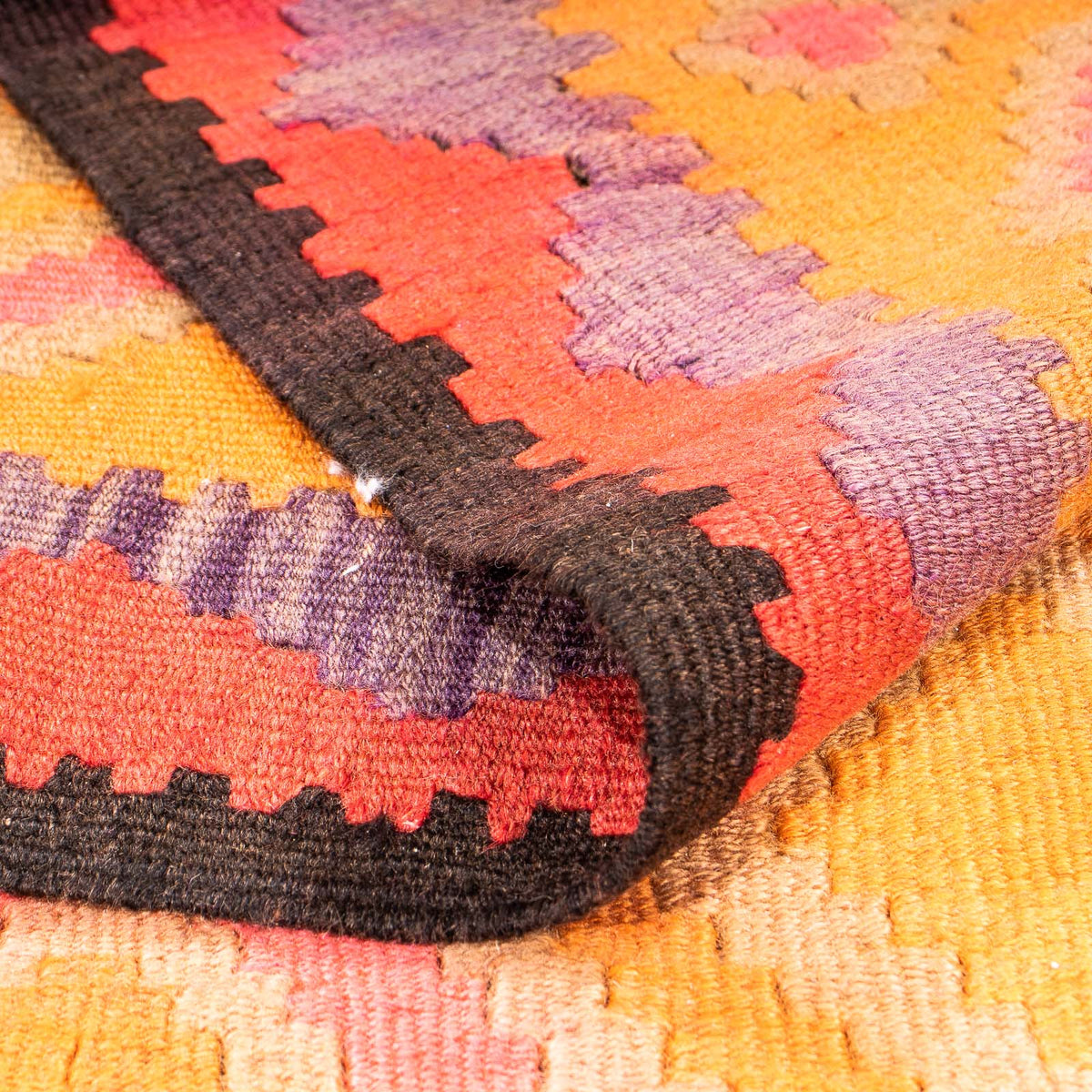 Biegacz Dywan Kelim - Stary - 305 x 160 cm - wielokolorowy