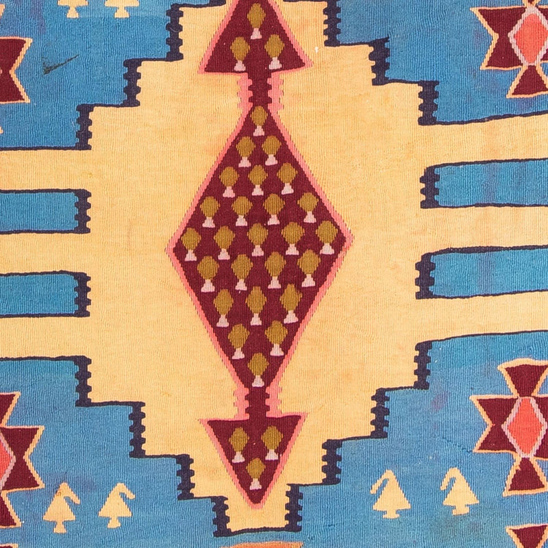 Biegacz Dywan Kelim - Stary - 280 x 140 cm - wielokolorowy