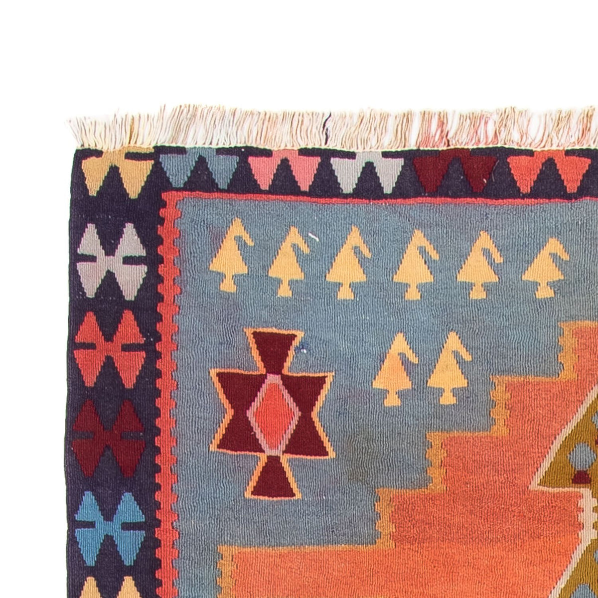 Biegacz Dywan Kelim - Stary - 280 x 140 cm - wielokolorowy