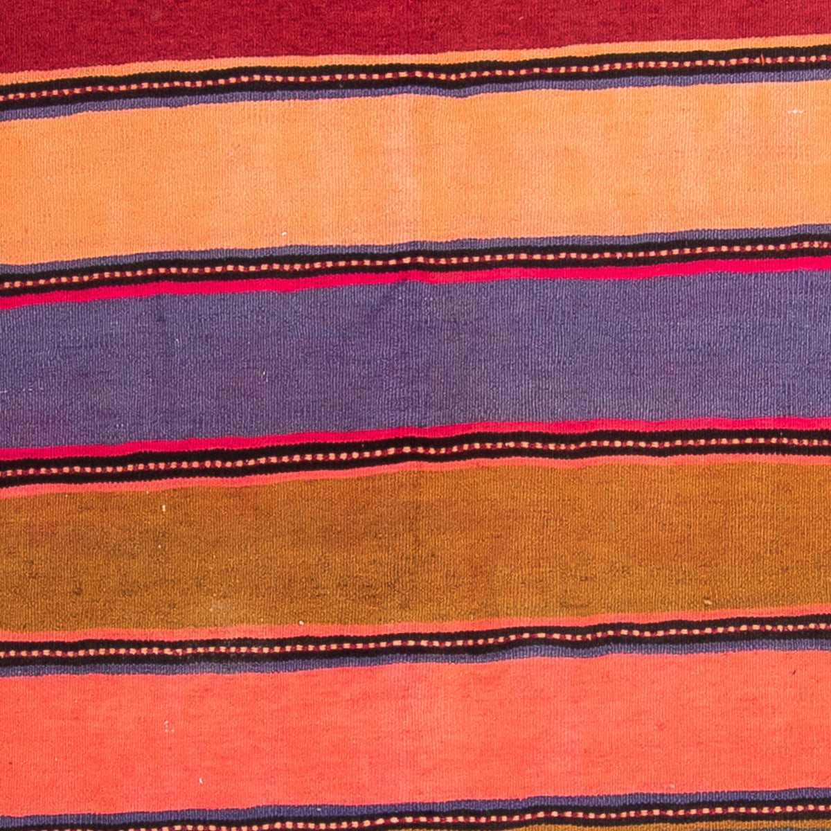 Biegacz Dywan Kelim - Stary - 370 x 137 cm - wielokolorowy