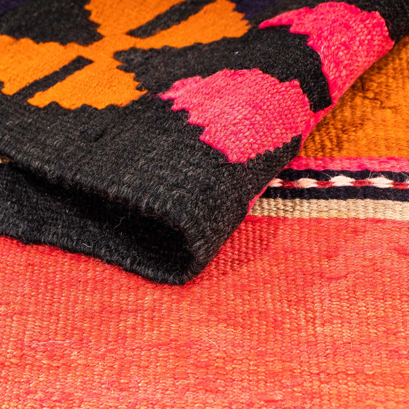 Biegacz Dywan Kelim - Stary - 360 x 170 cm - wielokolorowy