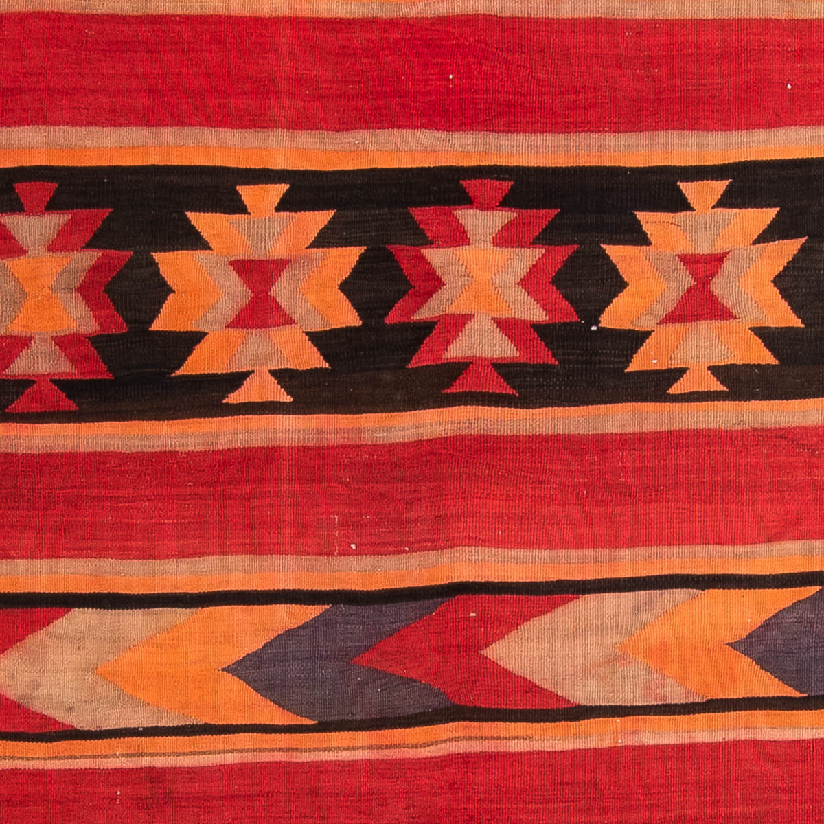 Biegacz Dywan Kelim - Stary - 325 x 150 cm - wielokolorowy