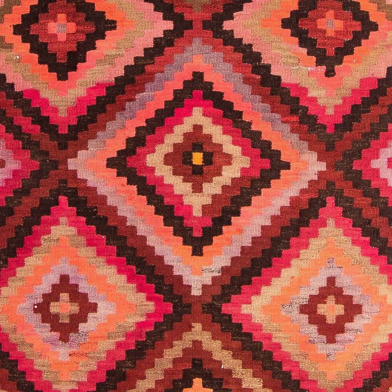 Biegacz Dywan Kelim - Stary - 370 x 140 cm - wielokolorowy