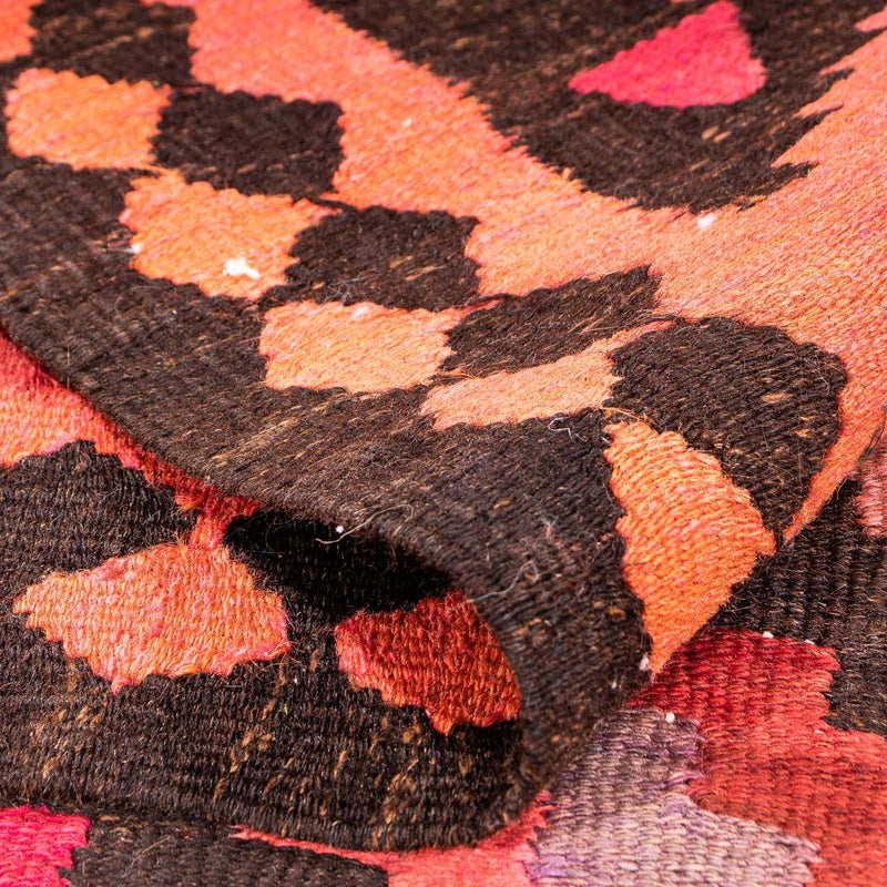 Biegacz Dywan Kelim - Stary - 370 x 140 cm - wielokolorowy