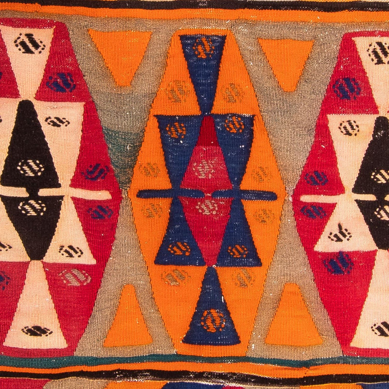 Biegacz Dywan Kelim - Stary - 300 x 160 cm - wielokolorowy