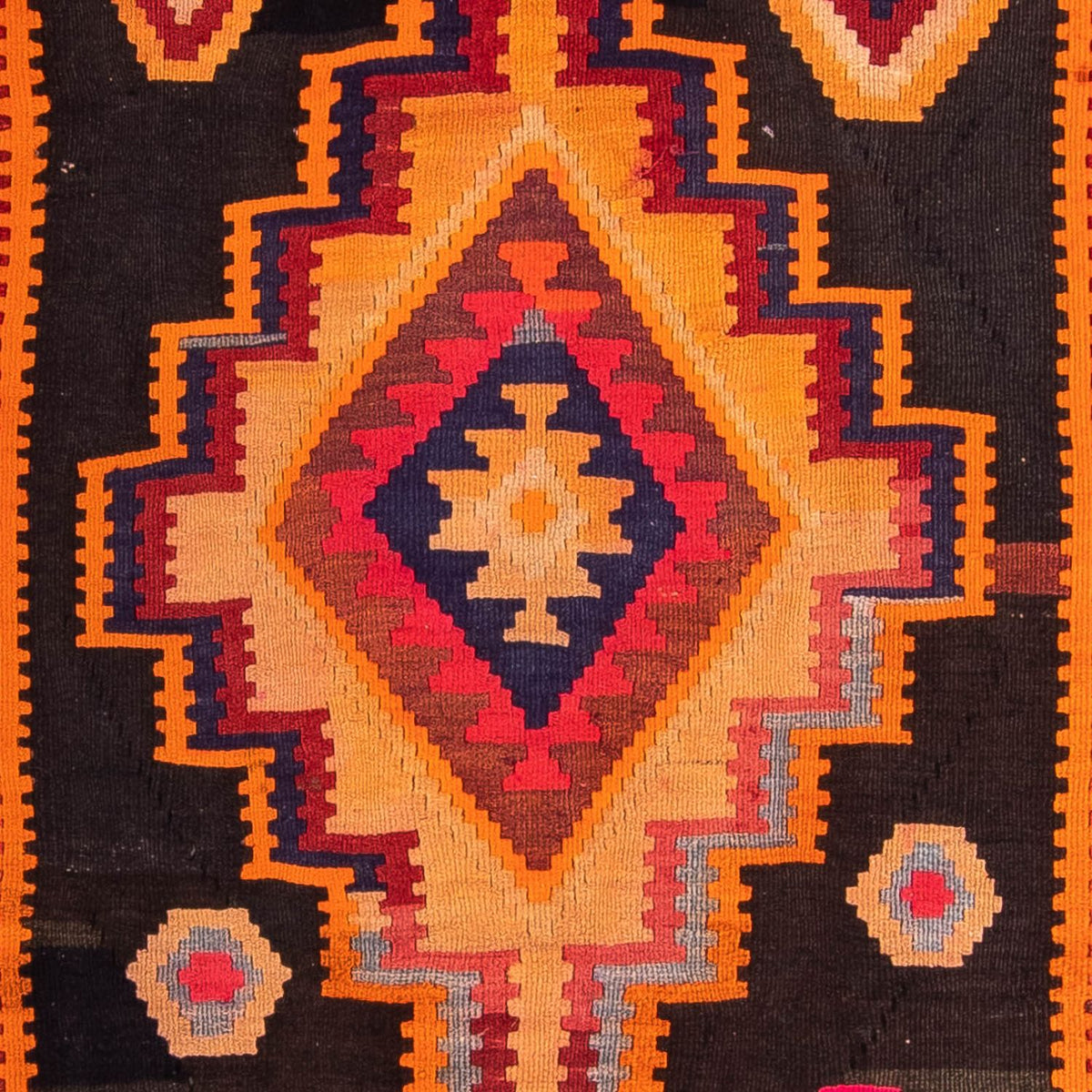 Biegacz Dywan Kelim - Stary - 320 x 155 cm - wielokolorowy