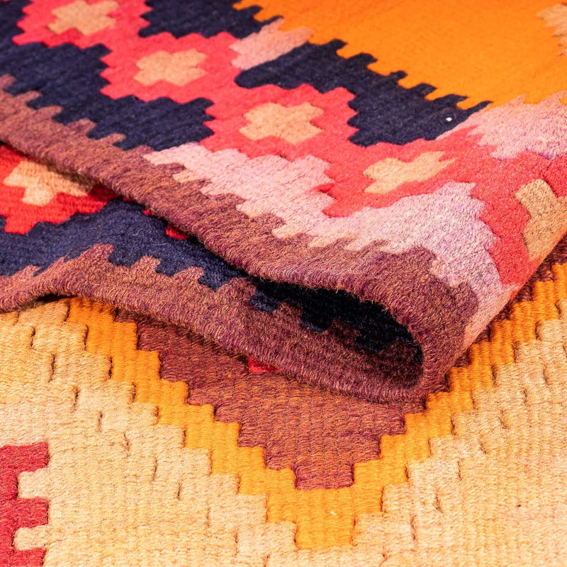 Biegacz Dywan Kelim - Stary - 320 x 155 cm - wielokolorowy