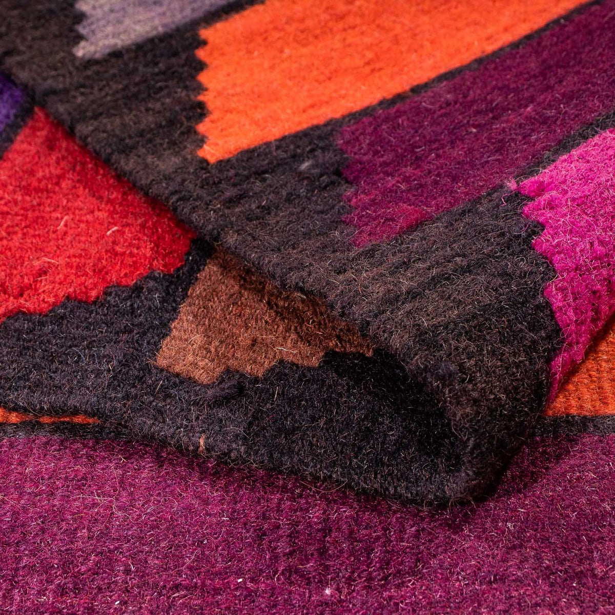 Dywan Kelim - Stary - 340 x 190 cm - wielokolorowy