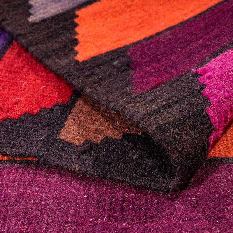 Dywan Kelim - Stary - 340 x 190 cm - wielokolorowy