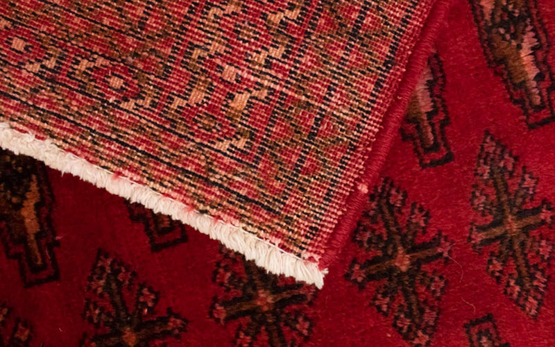 Dywan turkmeński - 130 x 60 cm - czerwony