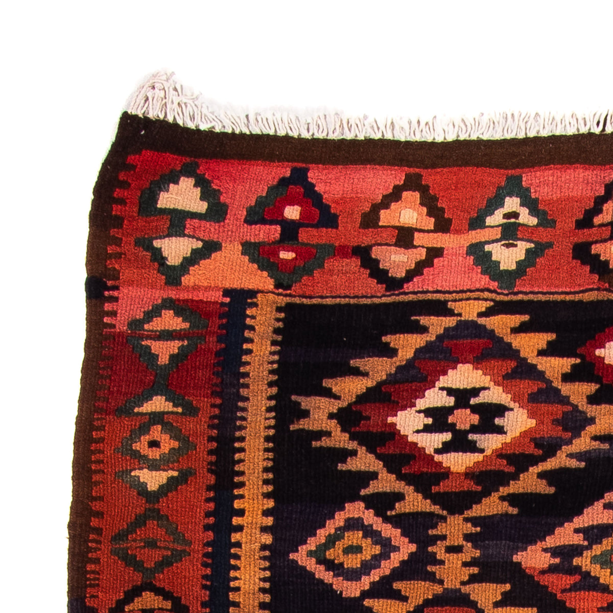 Dywan Kelim - Stary - 270 x 140 cm - wielokolorowy