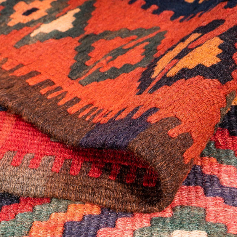 Dywan Kelim - Stary - 270 x 140 cm - wielokolorowy