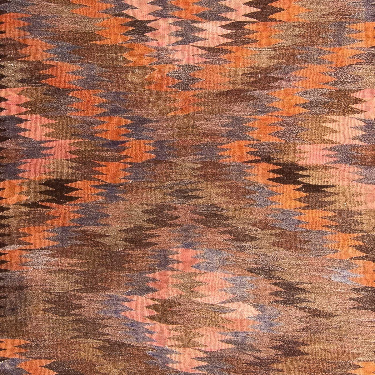 Biegacz Dywan Kelim - Stary - 380 x 140 cm - wielokolorowy