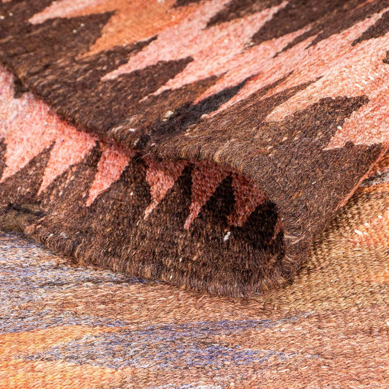 Biegacz Dywan Kelim - Stary - 380 x 140 cm - wielokolorowy