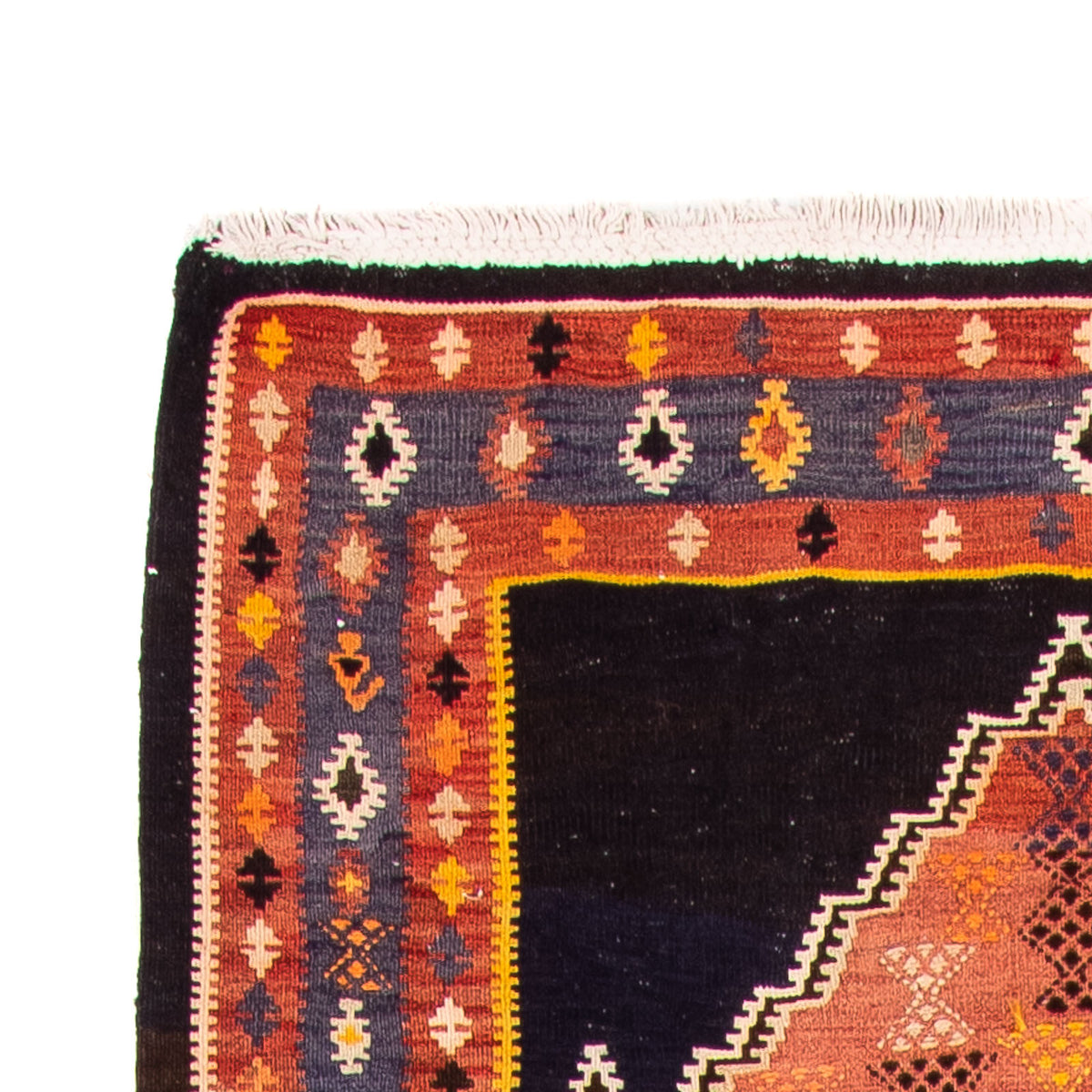 Biegacz Dywan Kelim - Stary - 330 x 120 cm - wielokolorowy