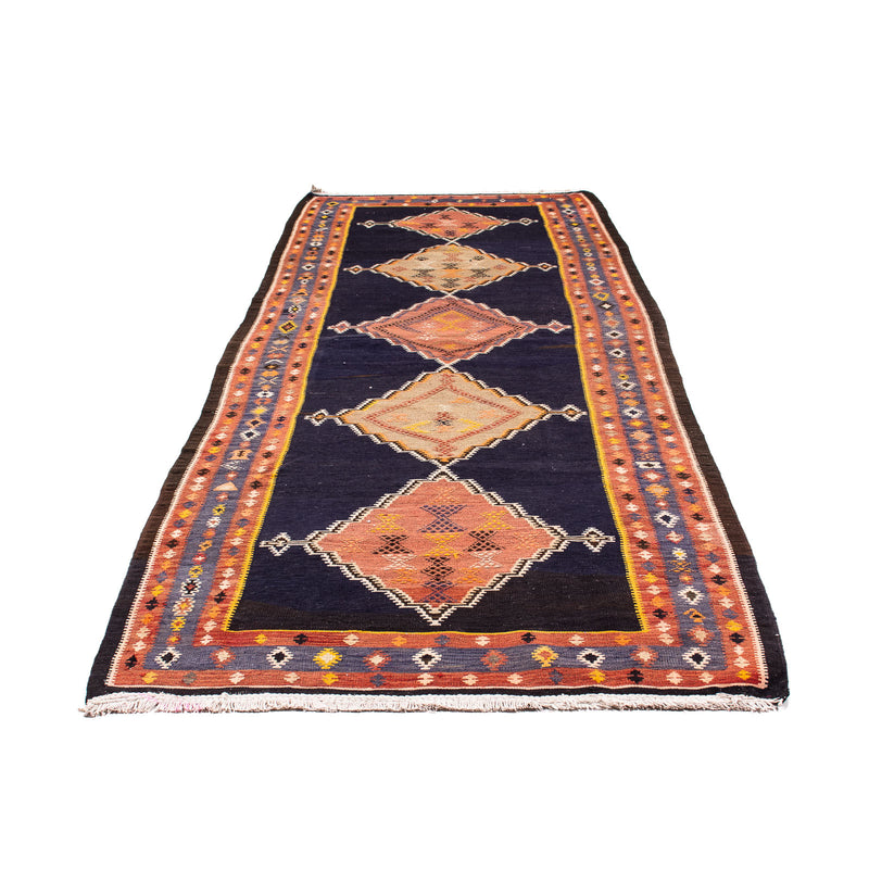 Biegacz Dywan Kelim - Stary - 330 x 120 cm - wielokolorowy