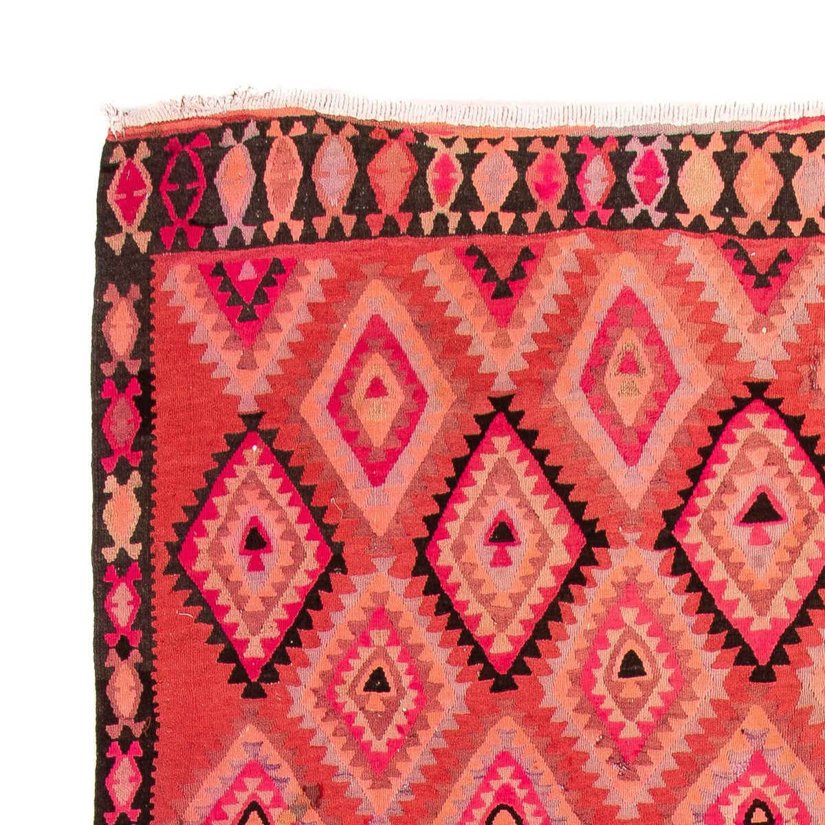 Dywan Kelim - Stary - 350 x 195 cm - wielokolorowy