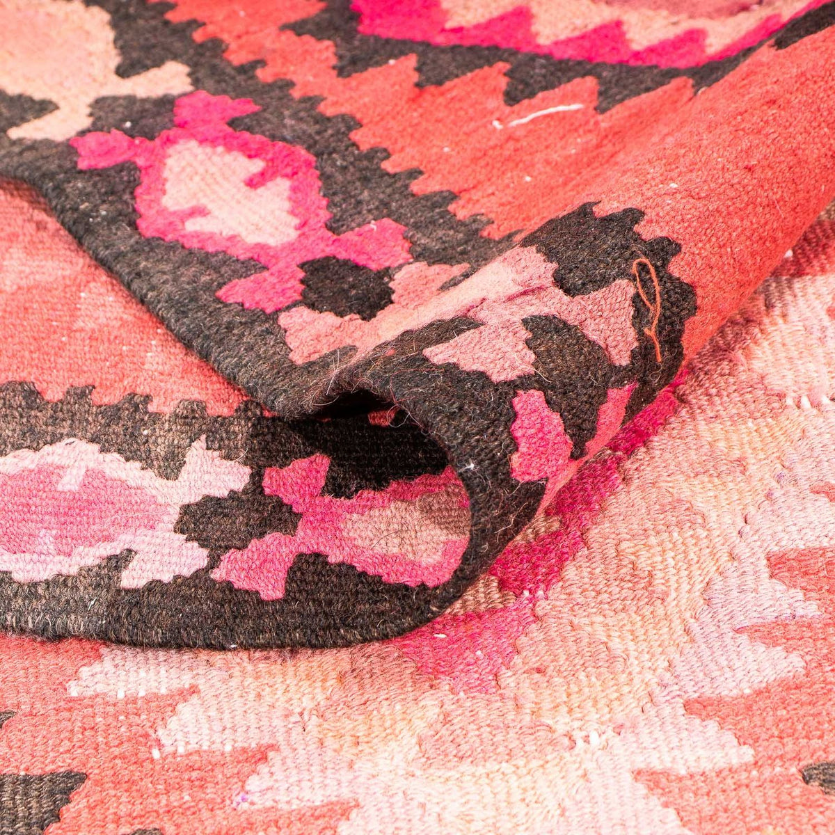 Dywan Kelim - Stary - 350 x 195 cm - wielokolorowy