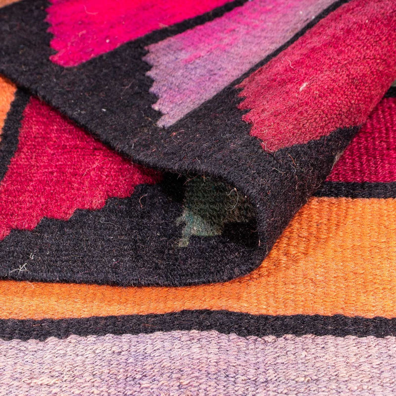 Biegacz Dywan Kelim - Stary - 330 x 150 cm - wielokolorowy