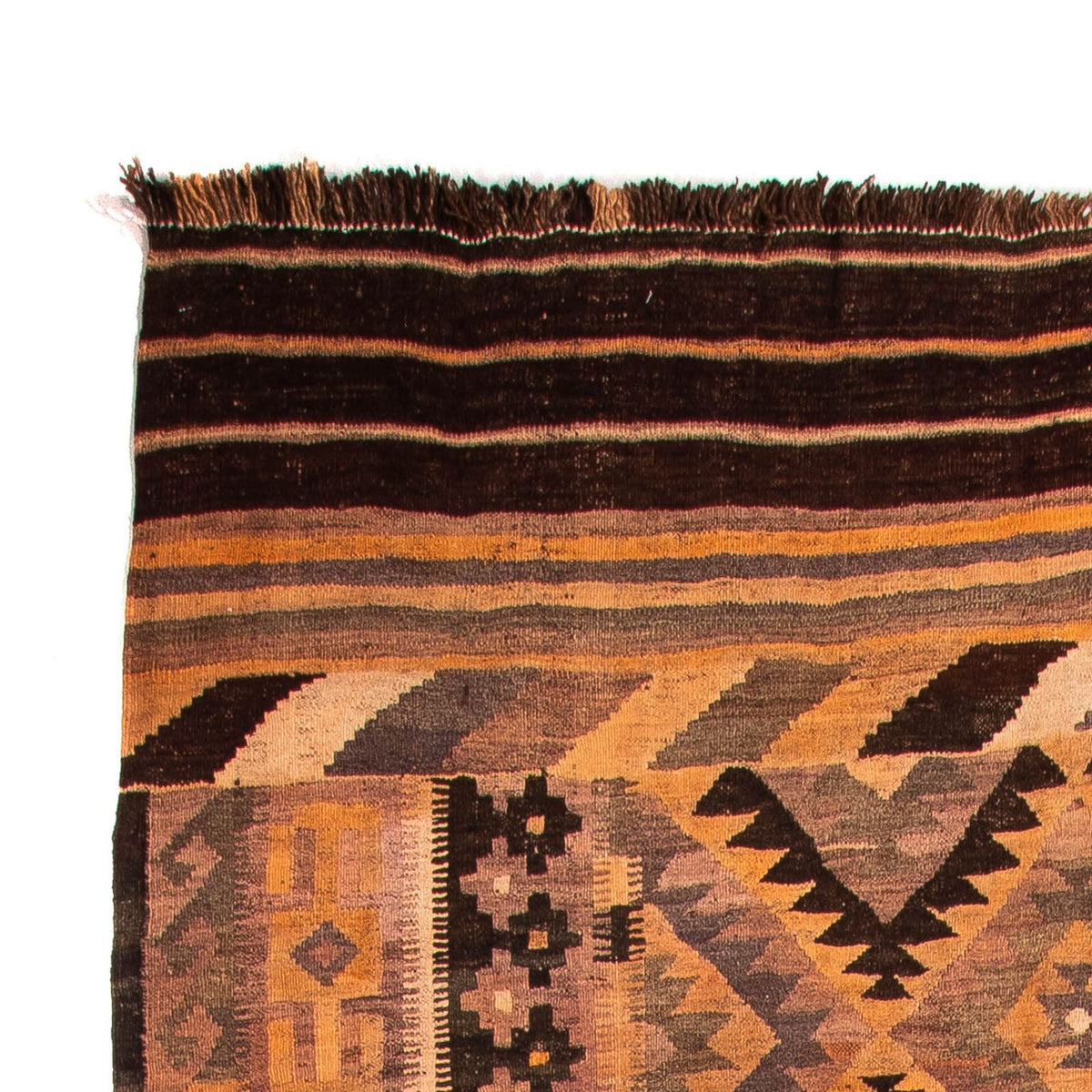 Biegacz Dywan Kelim - Stary - 330 x 190 cm - wielokolorowy