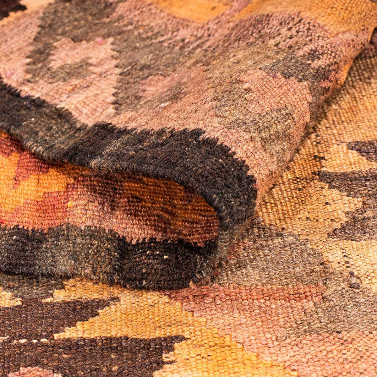 Biegacz Dywan Kelim - Stary - 330 x 190 cm - wielokolorowy