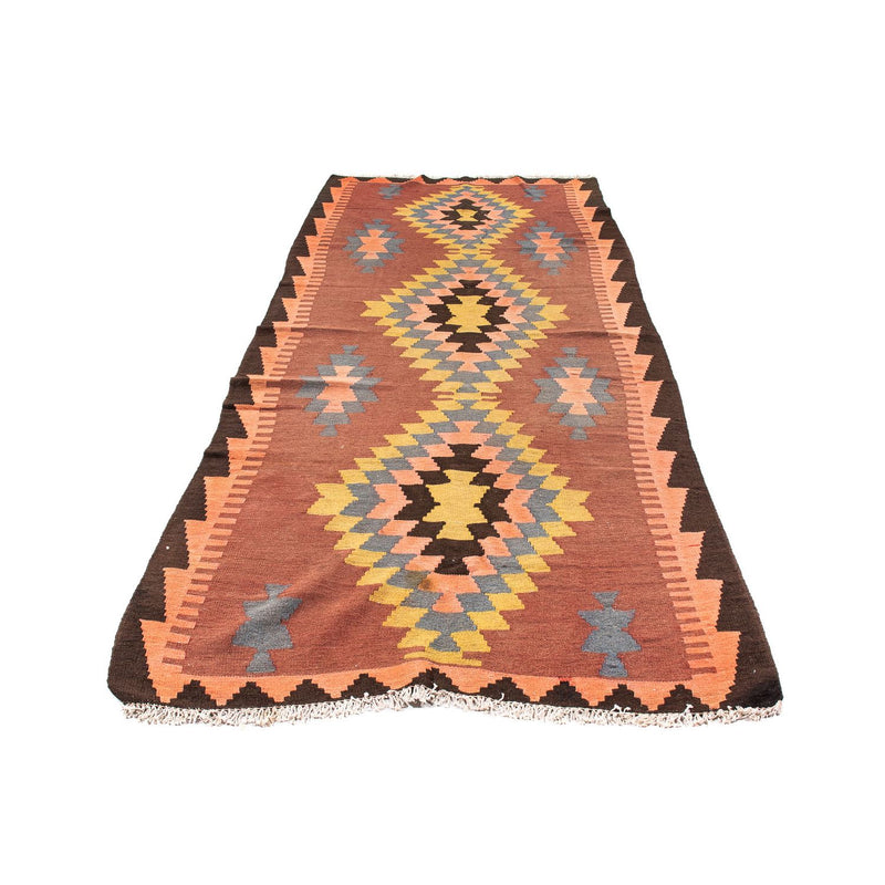 Biegacz Dywan Kelim - Stary - 295 x 115 cm - wielokolorowy