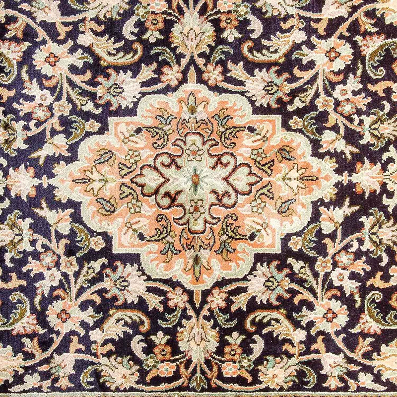 Jedwabny dywan - Kashmir Silk - 156 x 95 cm - ciemnoniebieski