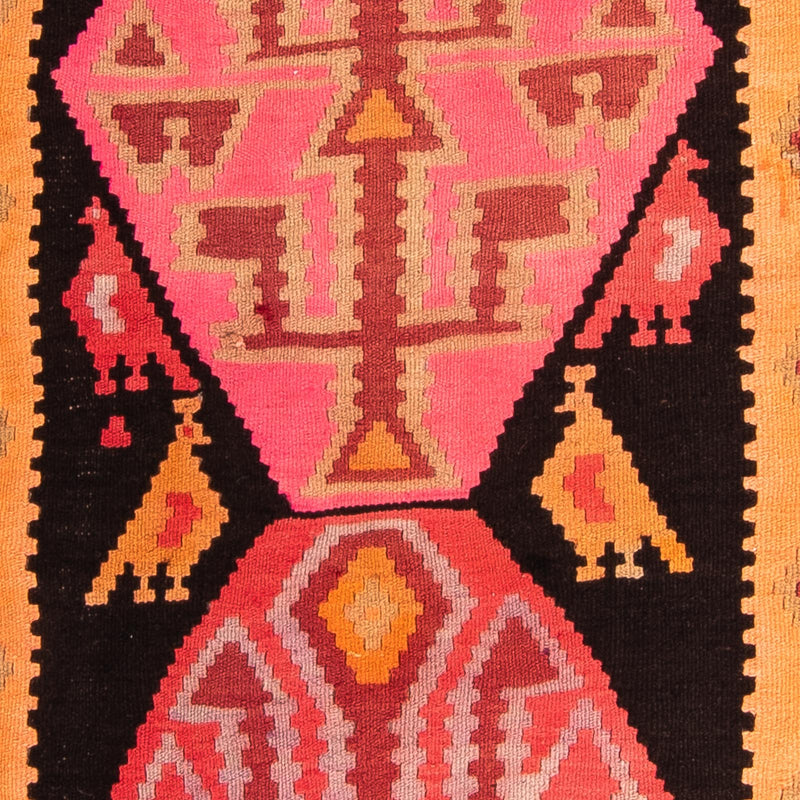 Biegacz Dywan Kelim - Stary - 265 x 110 cm - wielokolorowy