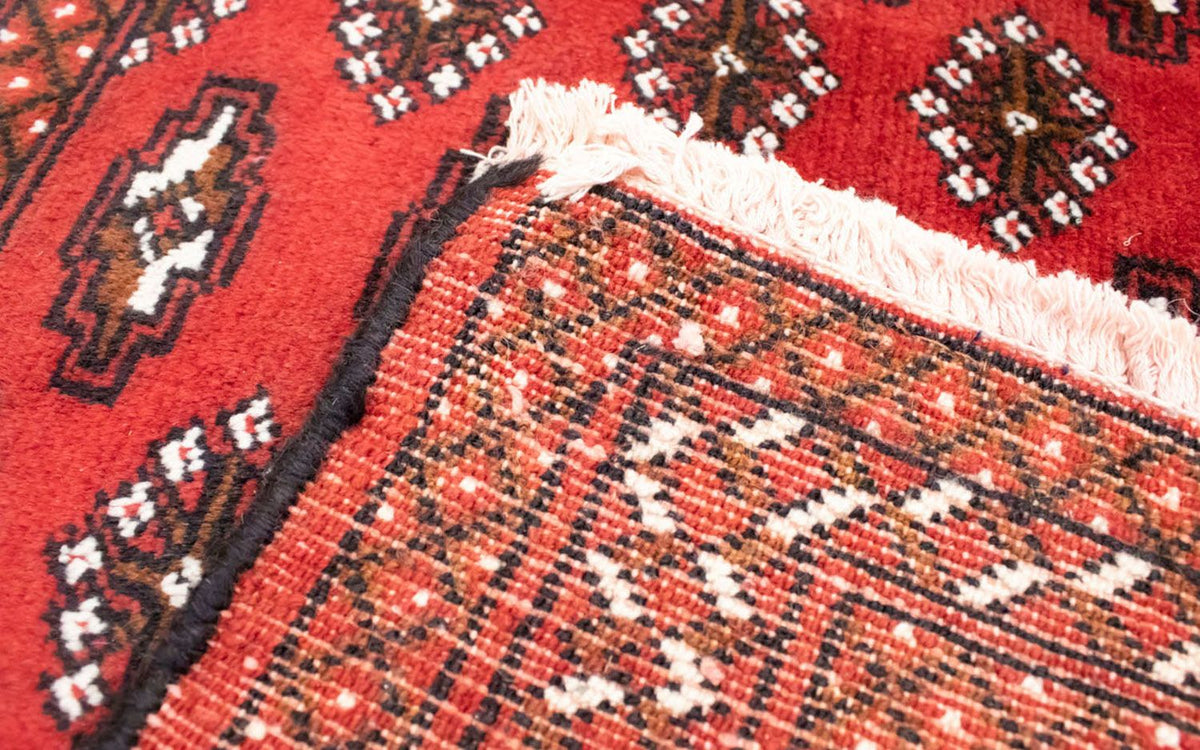 Dywan turkmeński - 130 x 60 cm - czerwony