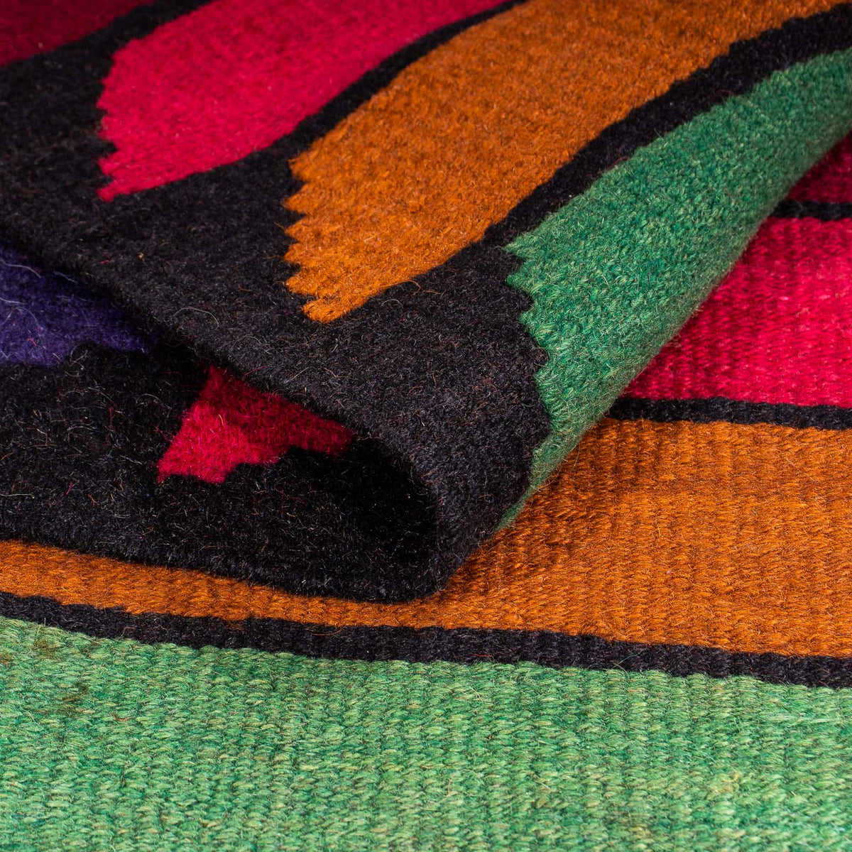 Biegacz Dywan Kelim - Stary - 350 x 185 cm - wielokolorowy