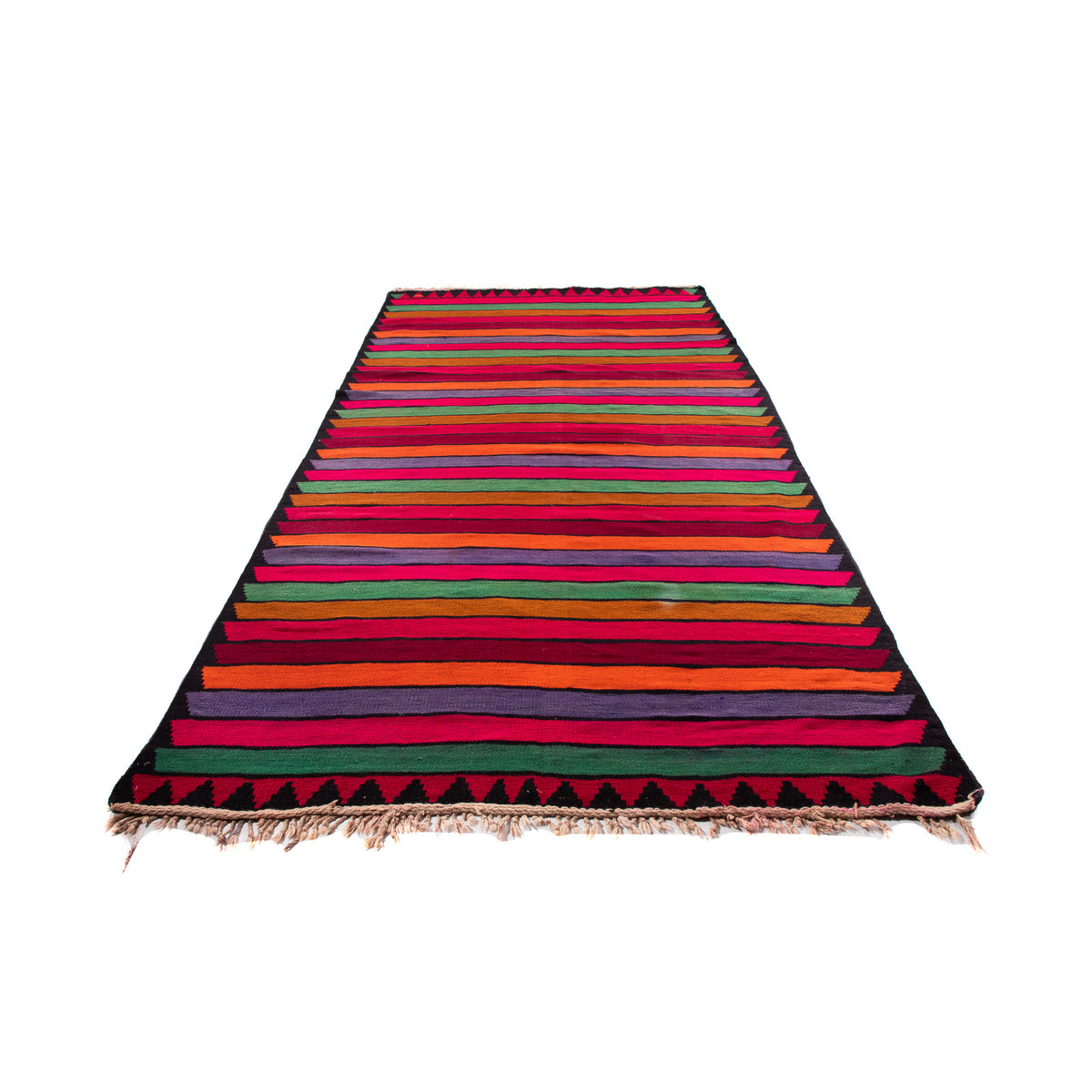 Biegacz Dywan Kelim - Stary - 350 x 185 cm - wielokolorowy