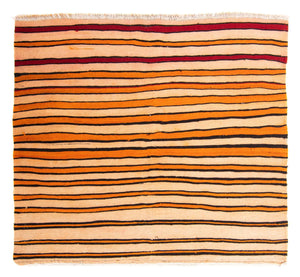 Dywan Kelim - Stary - 145 x 130 cm - wielokolorowy