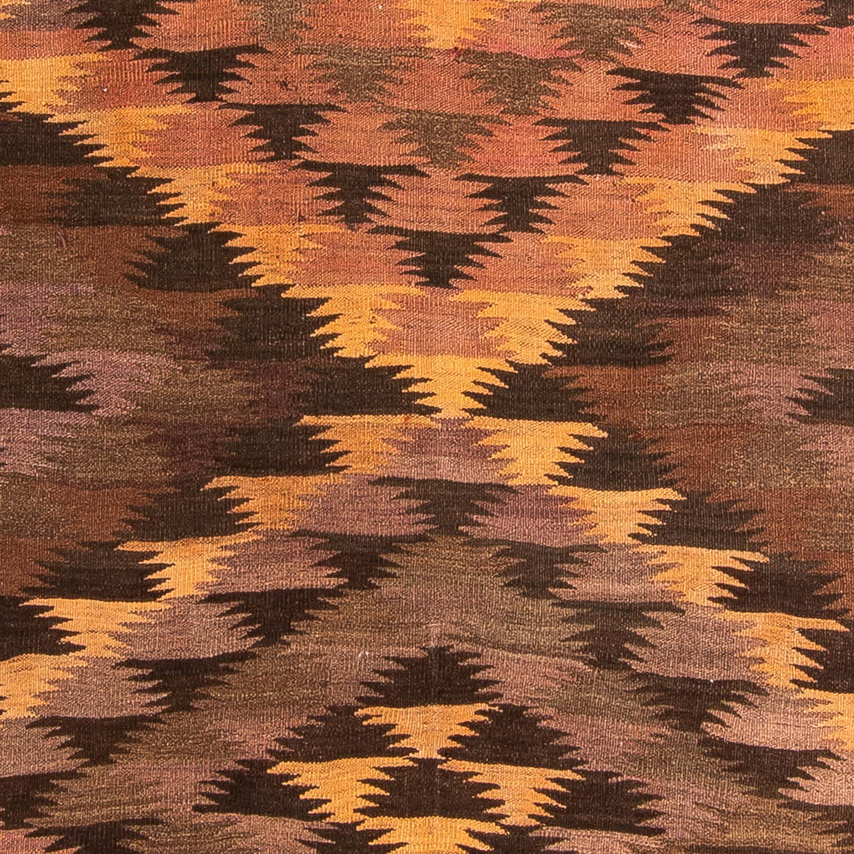 Biegacz Dywan Kelim - Stary - 380 x 145 cm - wielokolorowy