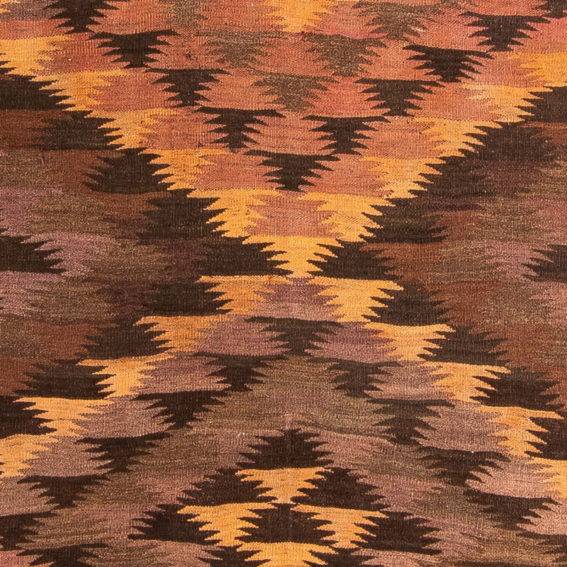 Biegacz Dywan Kelim - Stary - 380 x 145 cm - wielokolorowy