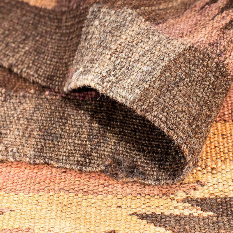 Biegacz Dywan Kelim - Stary - 380 x 145 cm - wielokolorowy