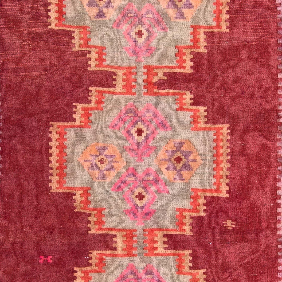 Biegacz Dywan Kelim - Stary - 395 x 180 cm - wielokolorowy