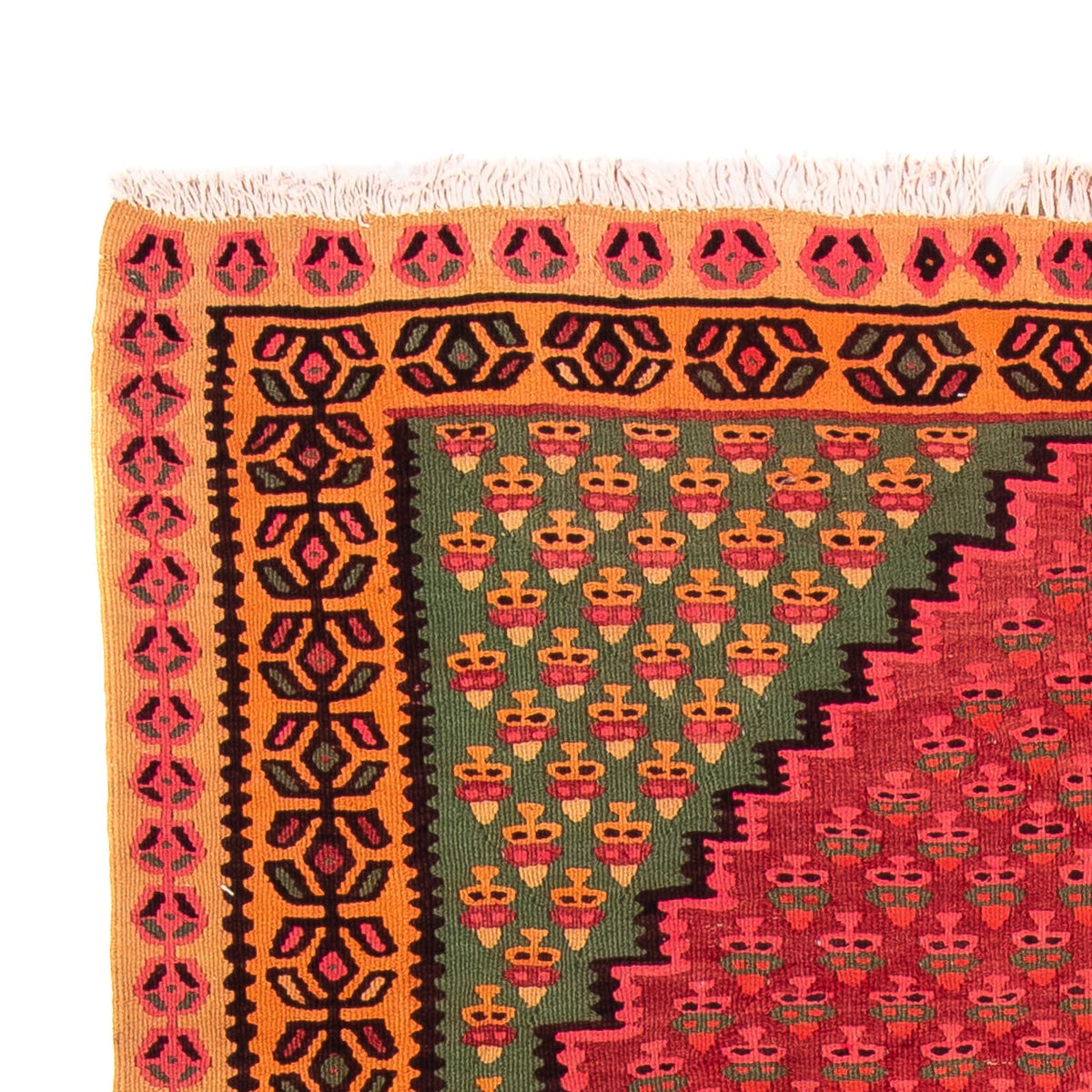 Dywan Kelim - Stary - 280 x 145 cm - wielokolorowy