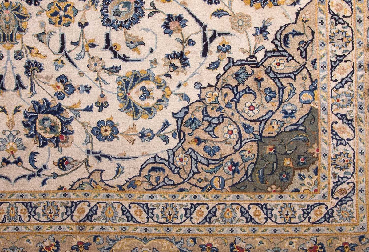 Dywan perski - Keshan - 415 x 295 cm - beżowy