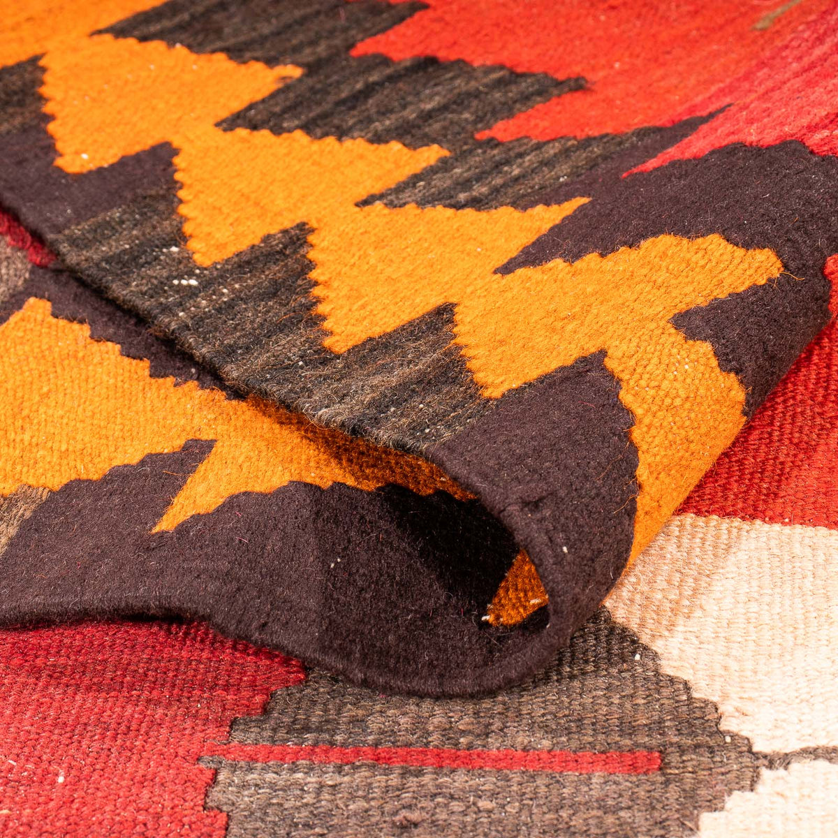 Dywan Kelim - Stary - 310 x 165 cm - wielokolorowy