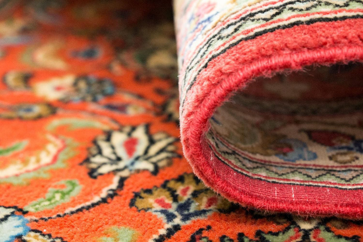 Biegacz Dywan perski - Ghom - 213 x 70 cm - pomarańczowy