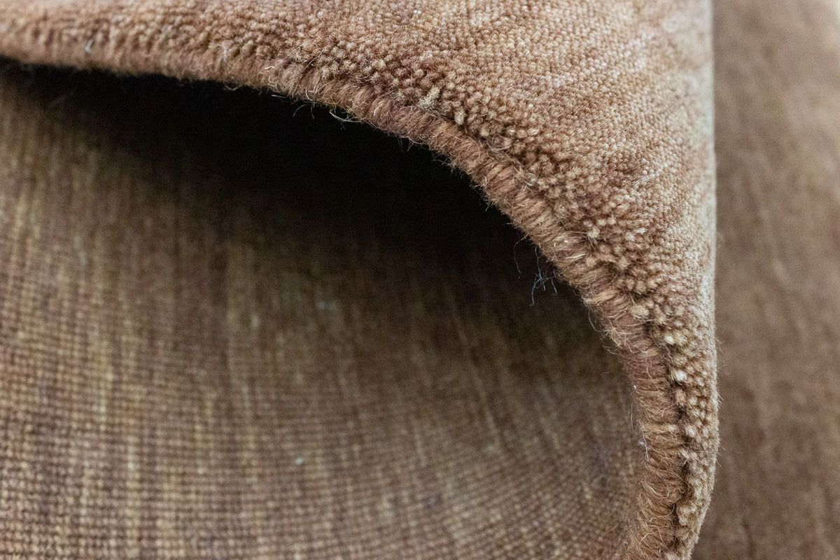 Dywan wełniany - 141 x 73 cm - brązowy