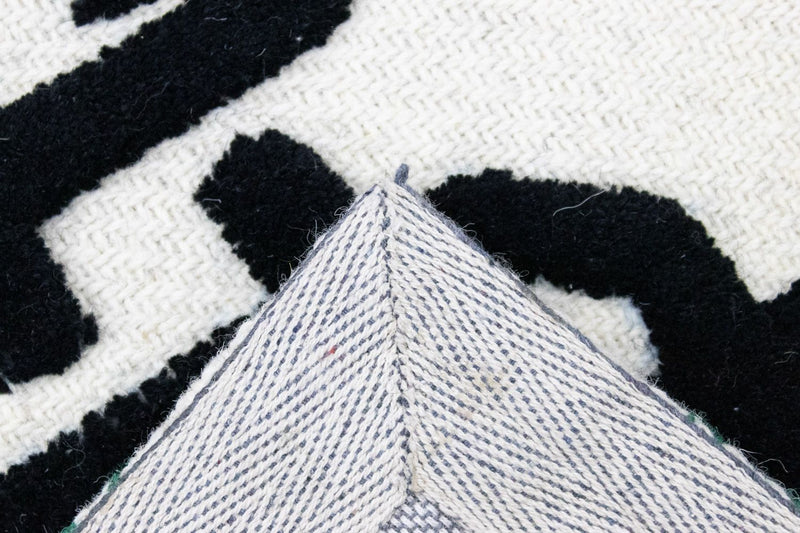 Dywan wełniany - 132 x 95 cm - beżowy