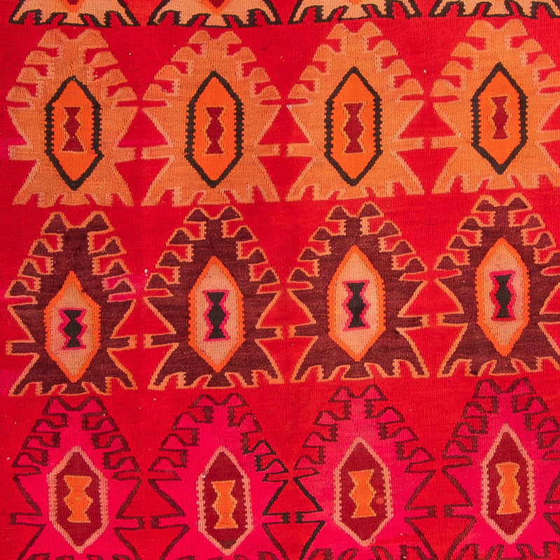 Biegacz Dywan Kelim - Stary - 395 x 155 cm - wielokolorowy