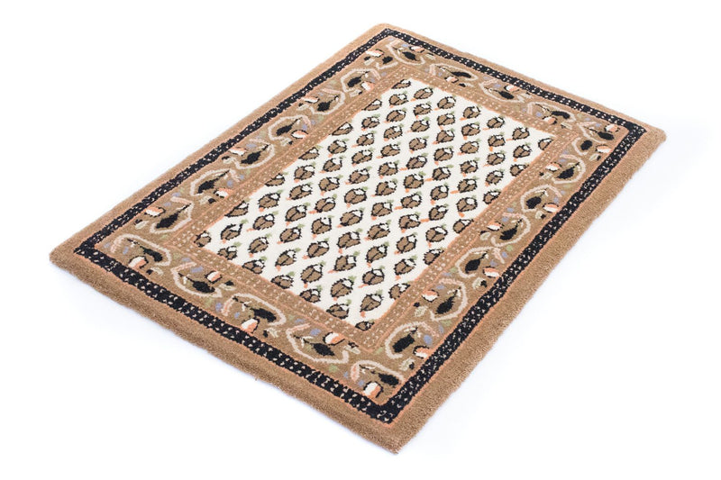 Dywan wełniany - 90 x 60 cm - beżowy