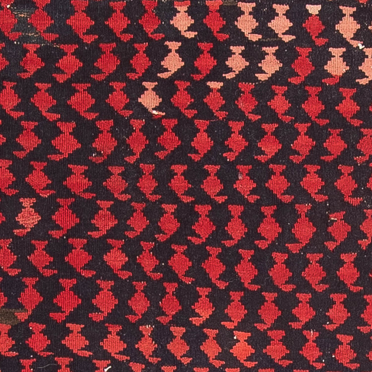 Biegacz Dywan Kelim - Stary - 450 x 120 cm - ciemnoniebieski