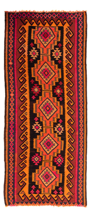 Biegacz Dywan Kelim - Stary - 225 x 150 cm - wielokolorowy